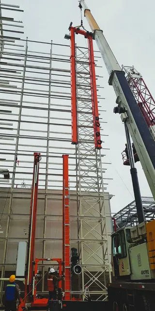 Saha arşivi · Stacker crane kaldırma uygulaması